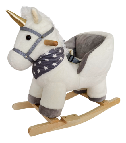 Tryco animal à bascule licorne blanc avec gris